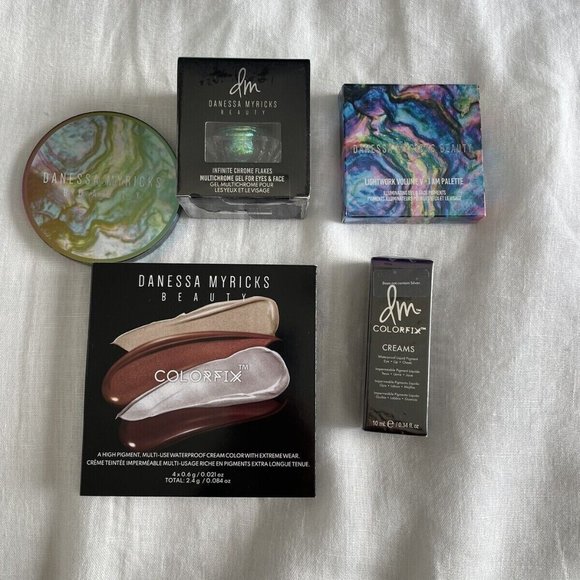 DANESSA MYRICKS BEAUTY pigments colorfix creams wild orchid Chrome Flake lot NIB